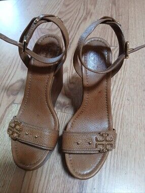 Tory Burch Elina Wedge Sandals Sz:8.5